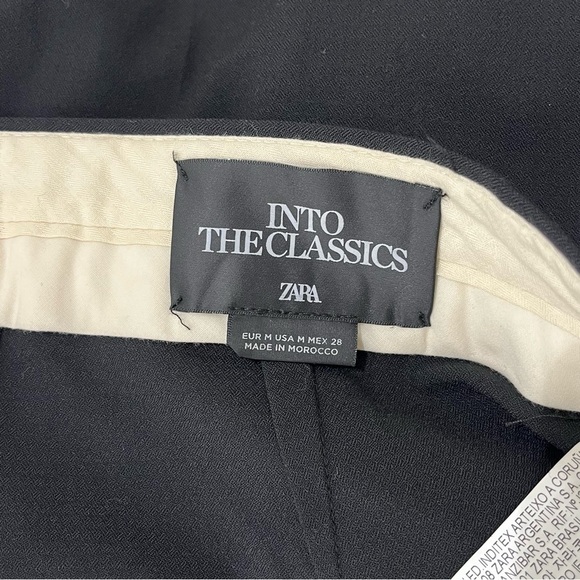 Zara Emmanuelle Alt Collab Into the Classics Pleated Black Pants Wool Blend RARE - Picture 13 of 14